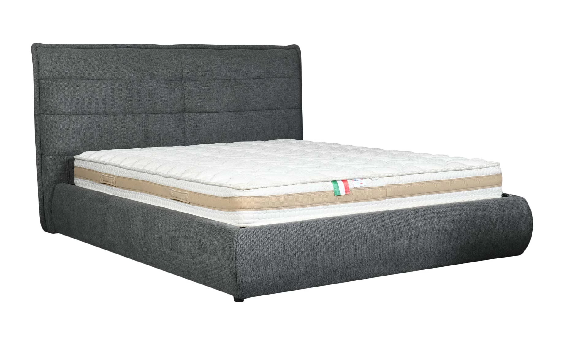 Ischia krevet sa prostorom za odlaganje 184x226x110 cm sivi