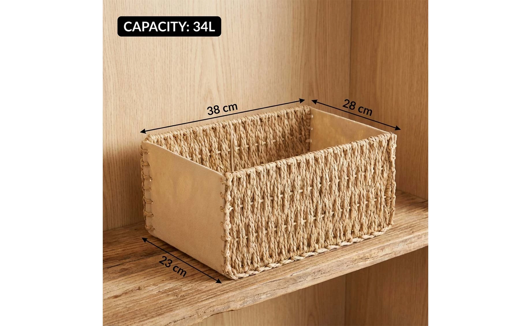 Ukrasna korpa Vita 38x28x23cm bež