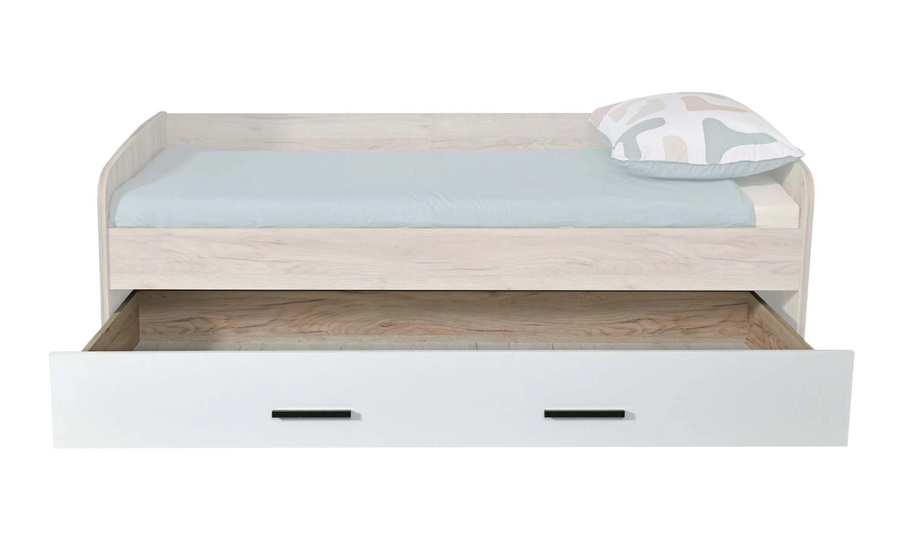 Marlee ladica za krevet 85x199x27 cm hrast/bijela mat