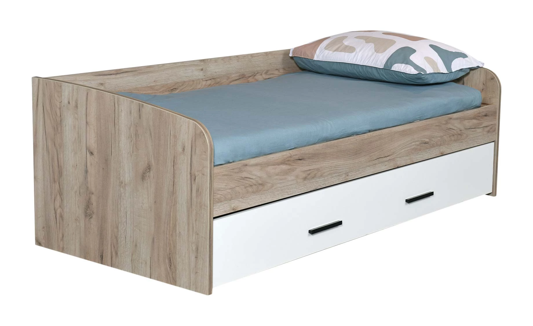 Marlee ladica za krevet 85x199x27 cm hrast/bijela mat