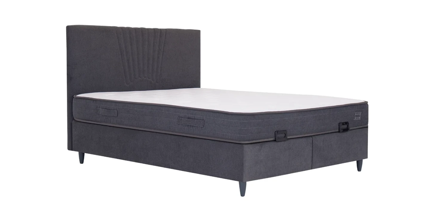 Venti boxspring krevet 162x209x111 cm sivi