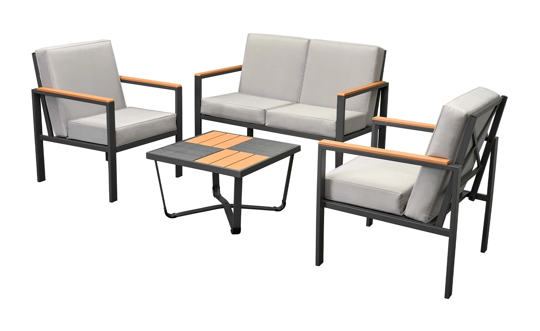 Andora metalni vrtni set sivi