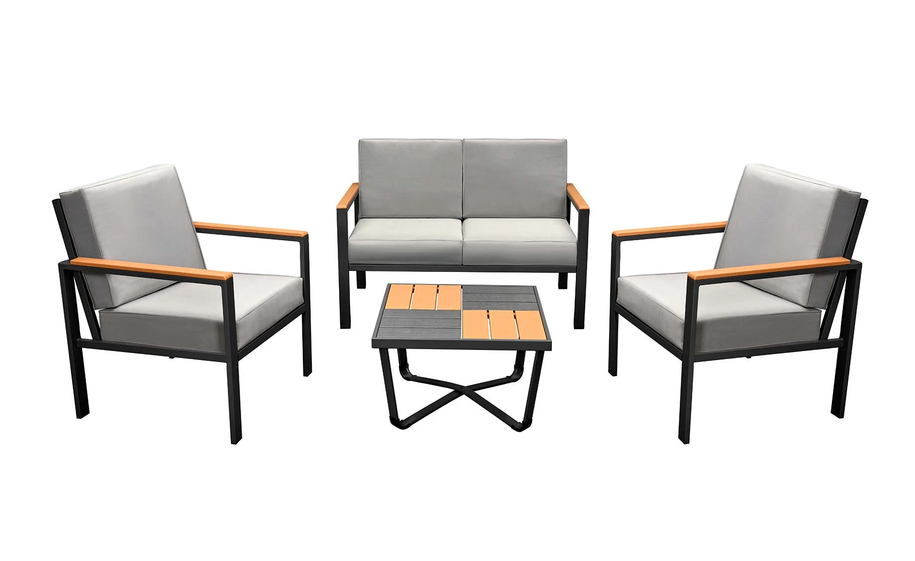 Andora metalni vrtni set sivi