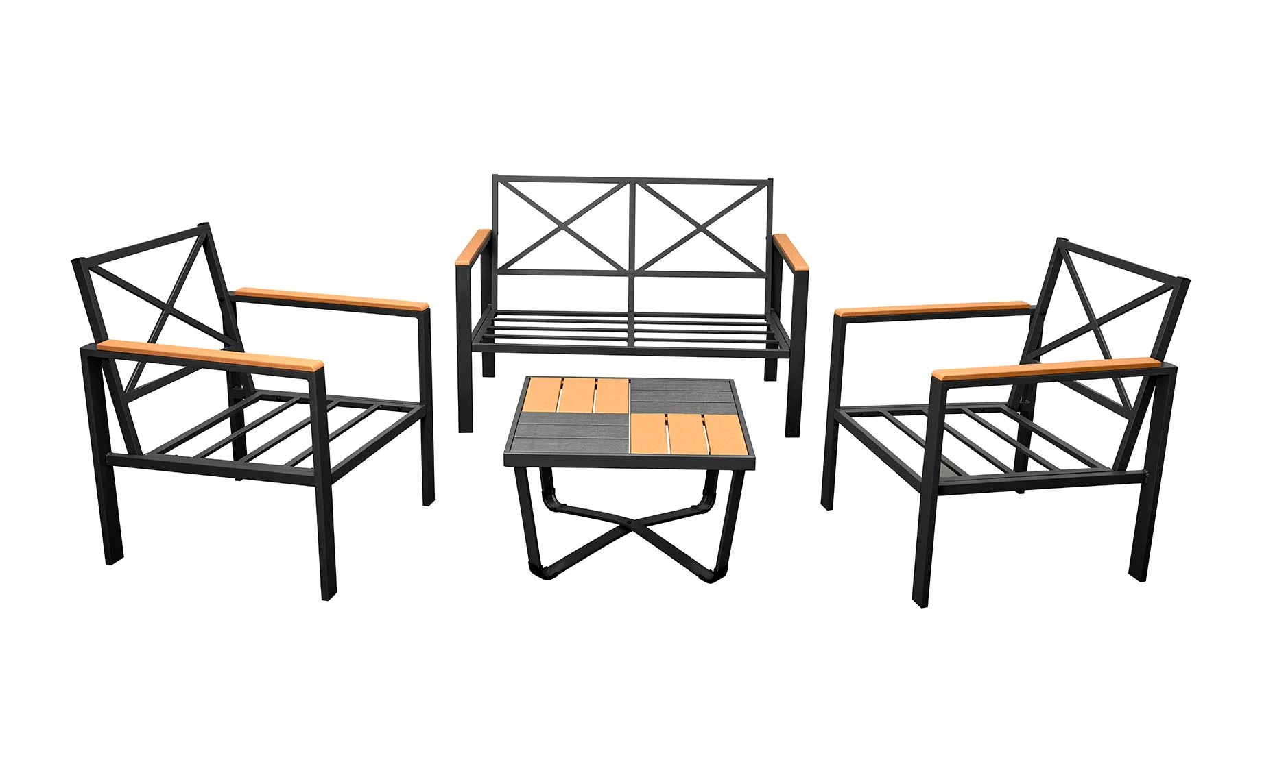 Andora metalni vrtni set sivi