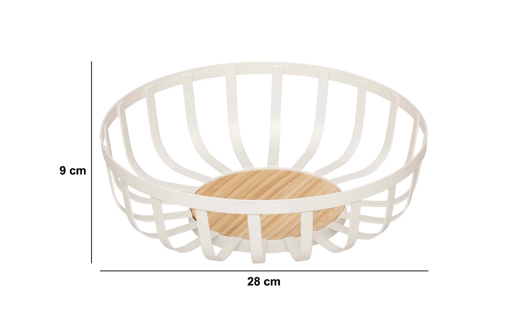 Korpa za voće Belma 28cm bela