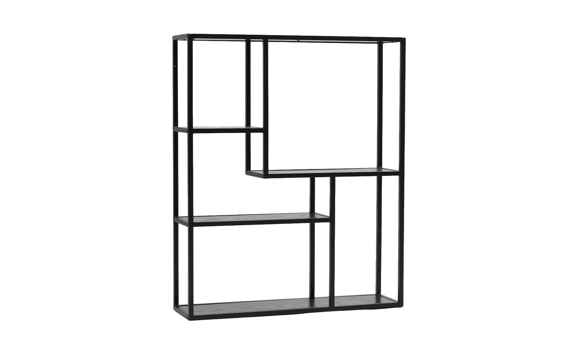 Seaford zidna polica 75x20x91 cm crna
