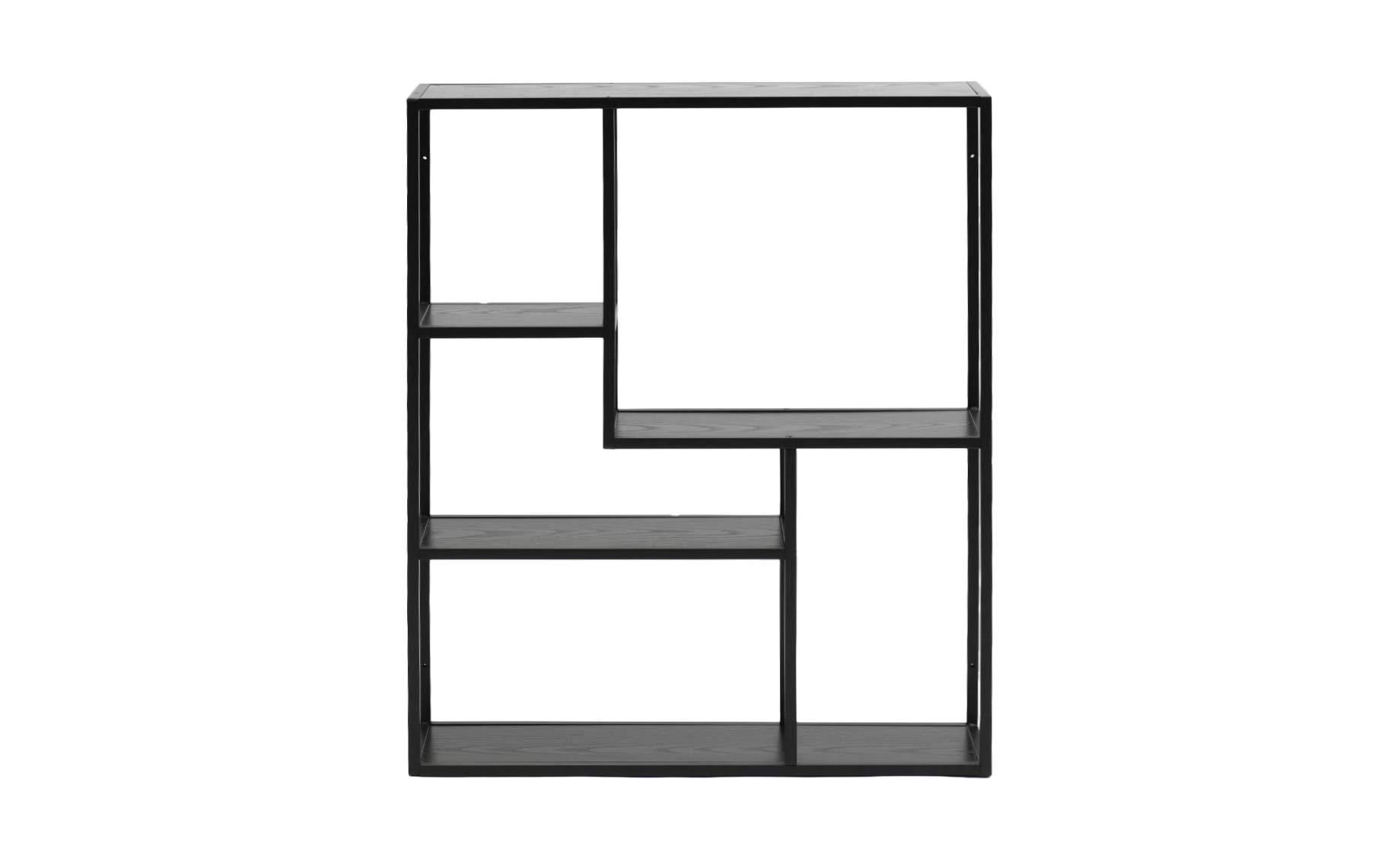 Seaford zidna polica 75x20x91 cm crna