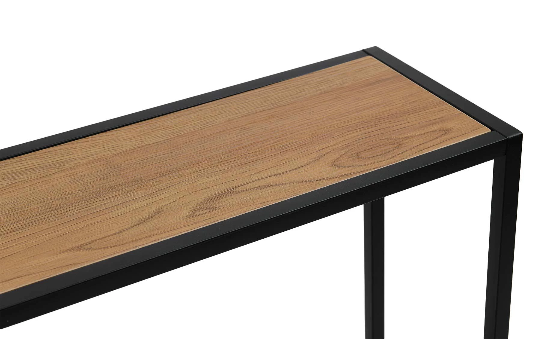 Seaford zidna polica 75x20x91 cm natur/crna