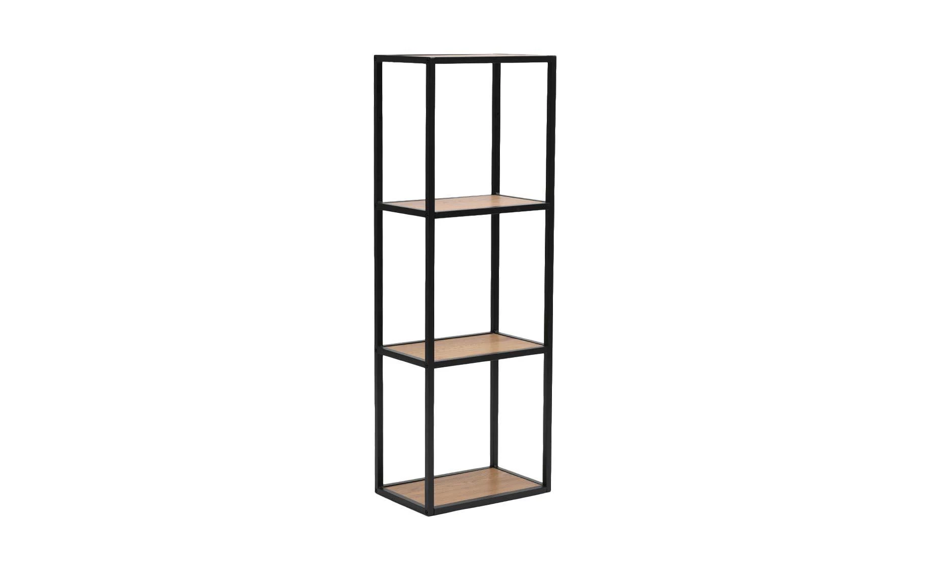 Seaford zidna polica 37x24x108 cm natur crna