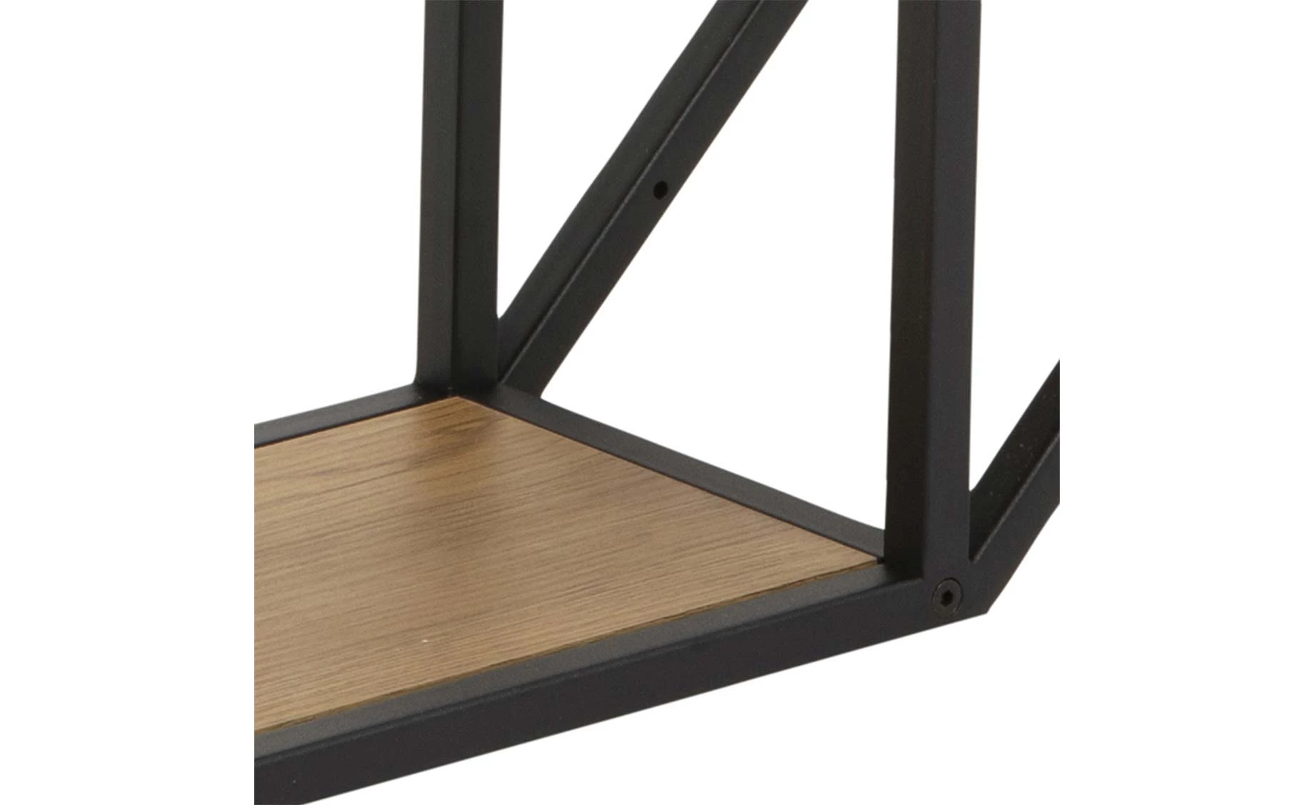 Seaford osmougaona zidna polica 77x20x77 cm natur/crna