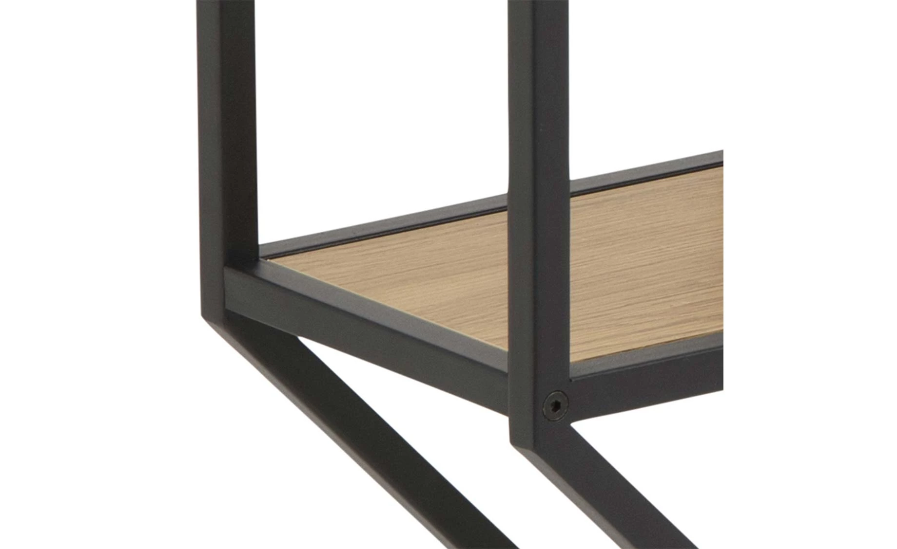 Seaford osmougaona zidna polica 77x20x77 cm natur/crna