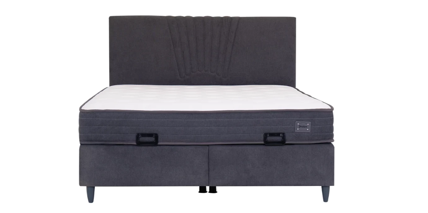 Venti boxspring krevet 142x199x111 cm sivi