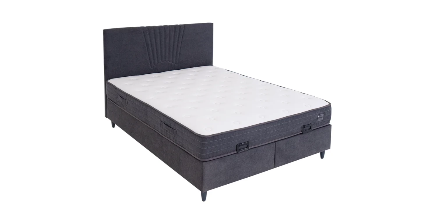 Venti boxspring krevet 152x209x111 cm sivi
