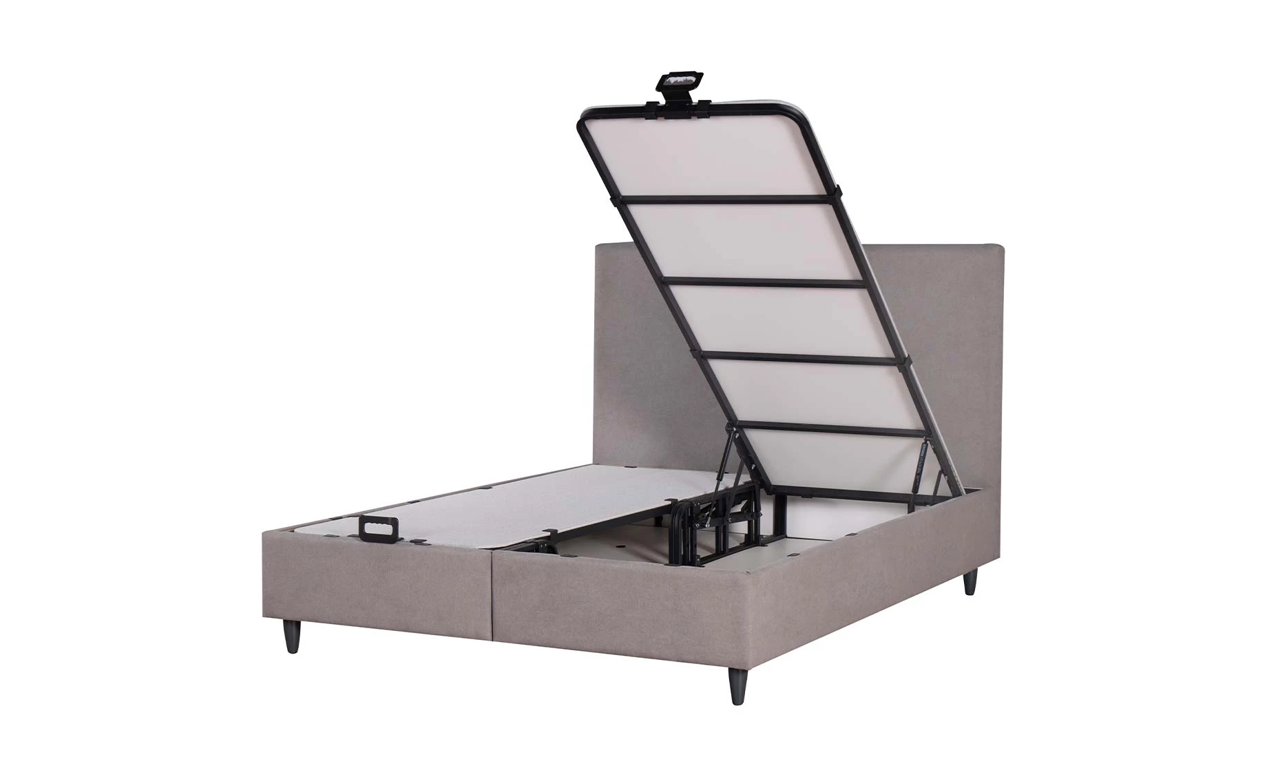 Venti krevet sa prostorom za odlaganje 162x209x111 cm sivi