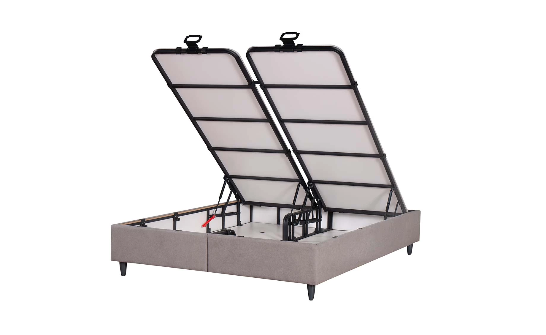 Venti krevet sa prostorom za odlaganje 162x209x111 cm sivi