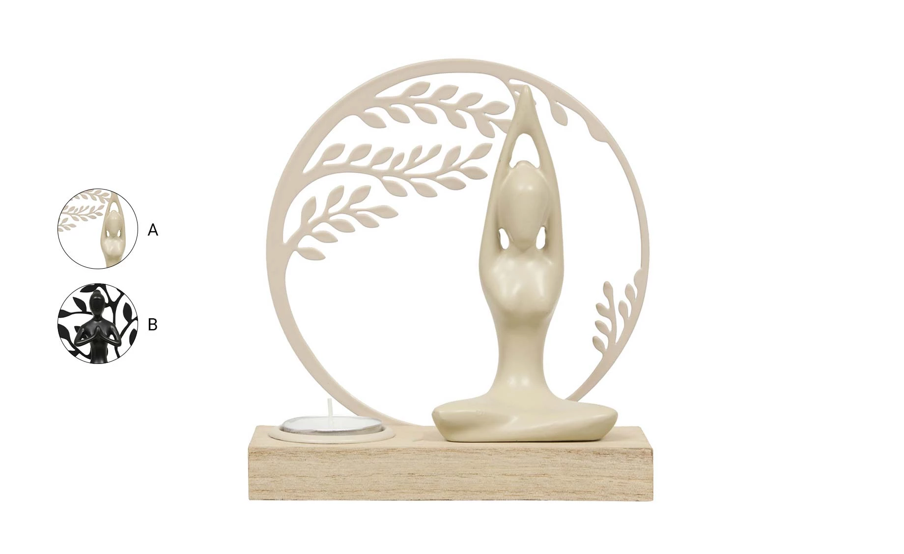 Svećnjak Yogi 15x16cm više vrsta