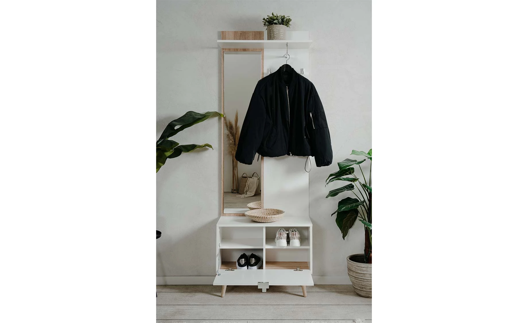 Goteborg 42A predsoblje 70x32x200 cm belo/sonoma