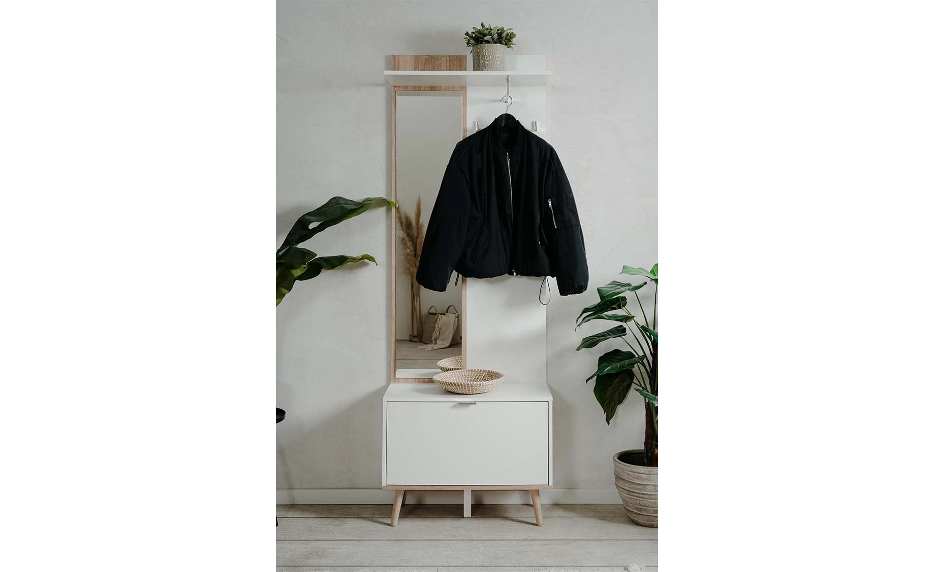 Goteborg 42A predsoblje 70x32x200 cm belo/sonoma