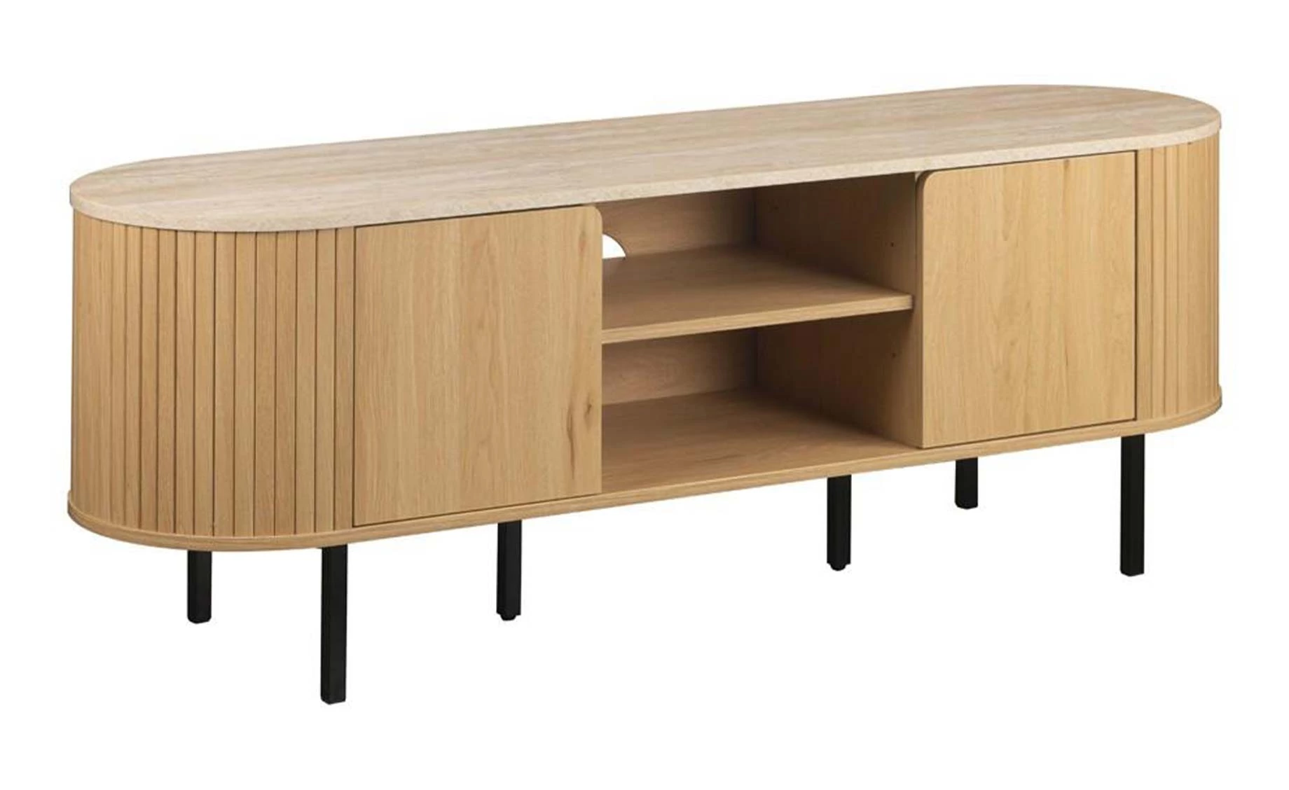 Fabia tv komoda 2 vrata + polica 140x40x52 cm travertin