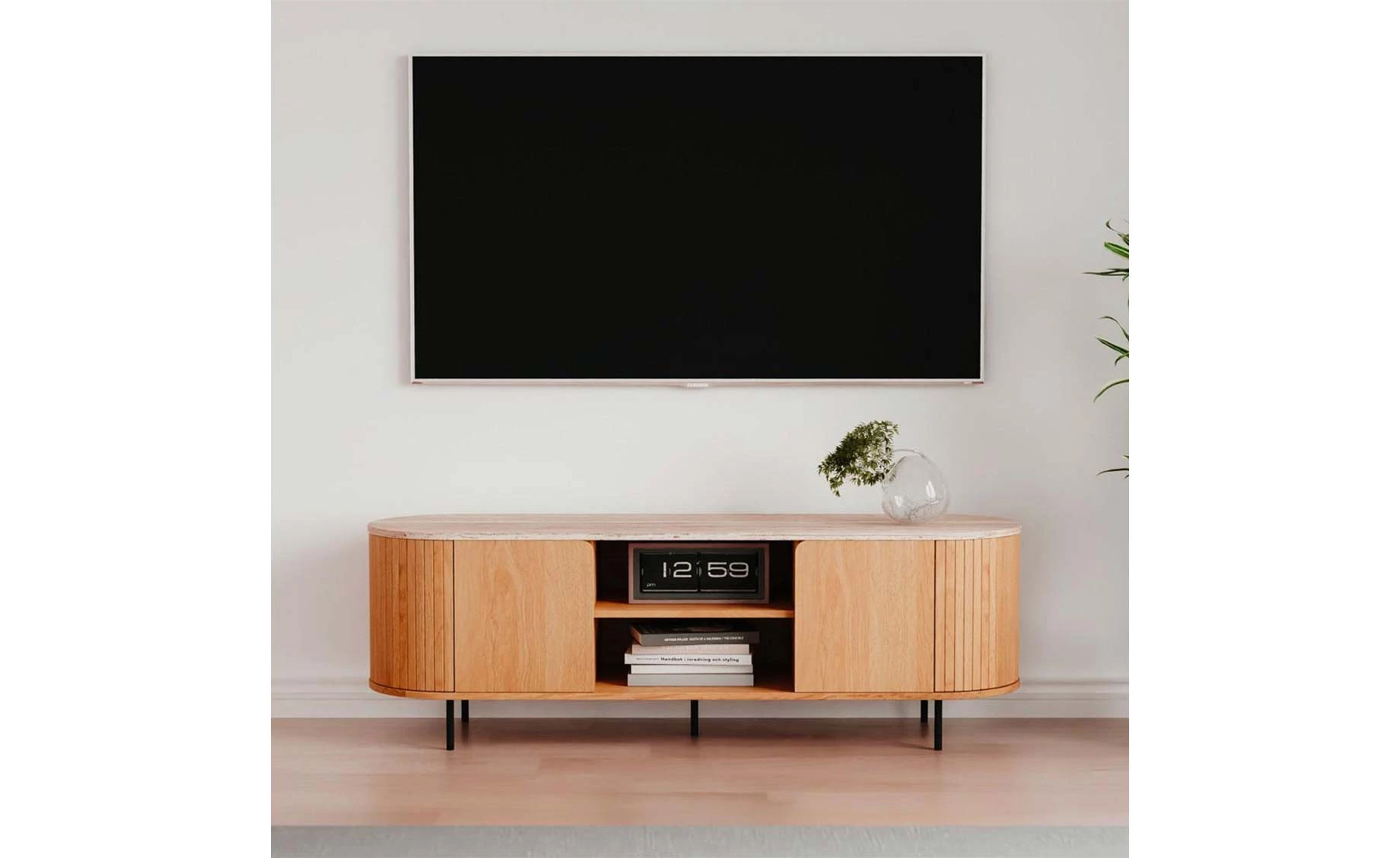 Fabia tv komoda 2 vrata + polica 140x40x52 cm travertin