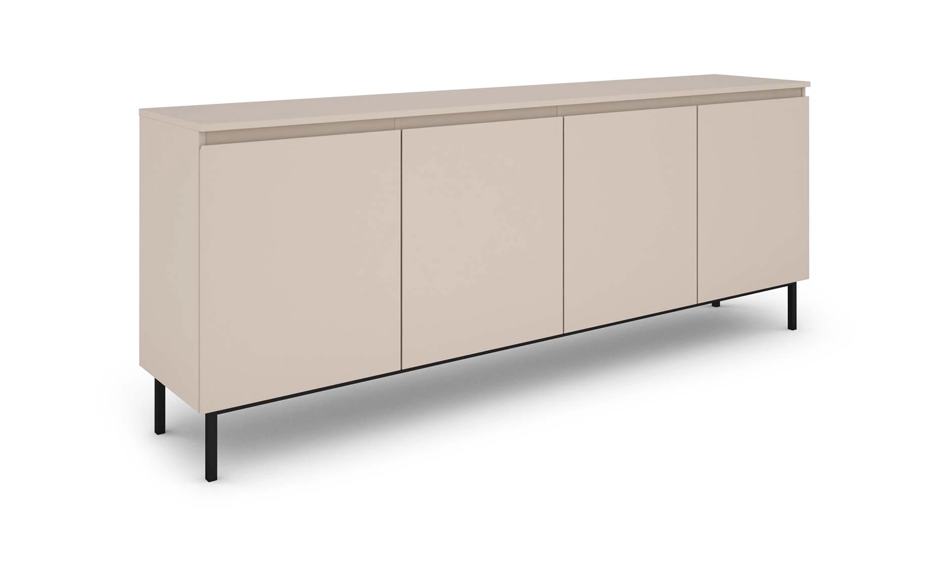 Tulle komoda 4 vrata 200x40x78 cm kašmir bež