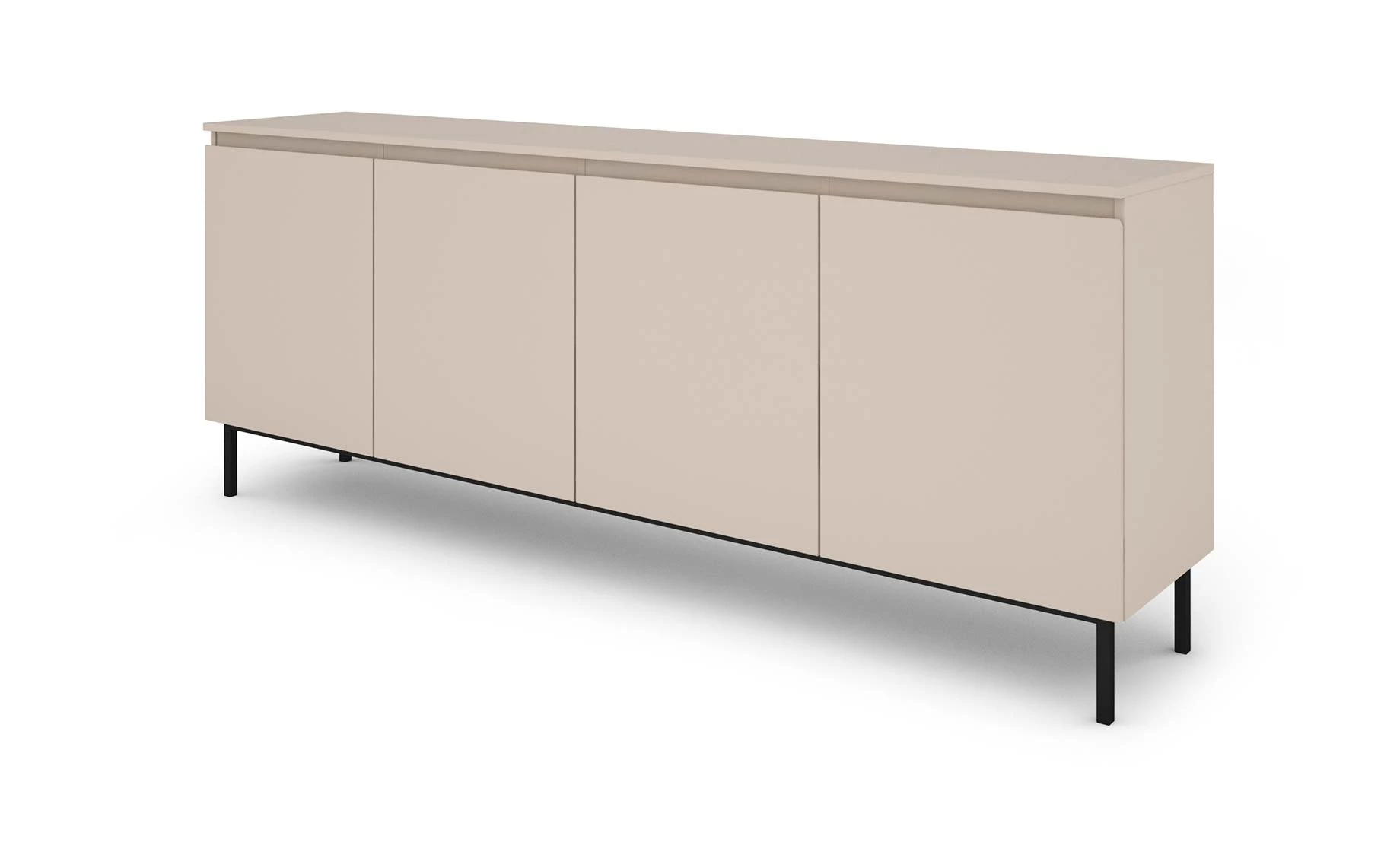 Tulle komoda 4 vrata 200x40x78 cm kašmir bež