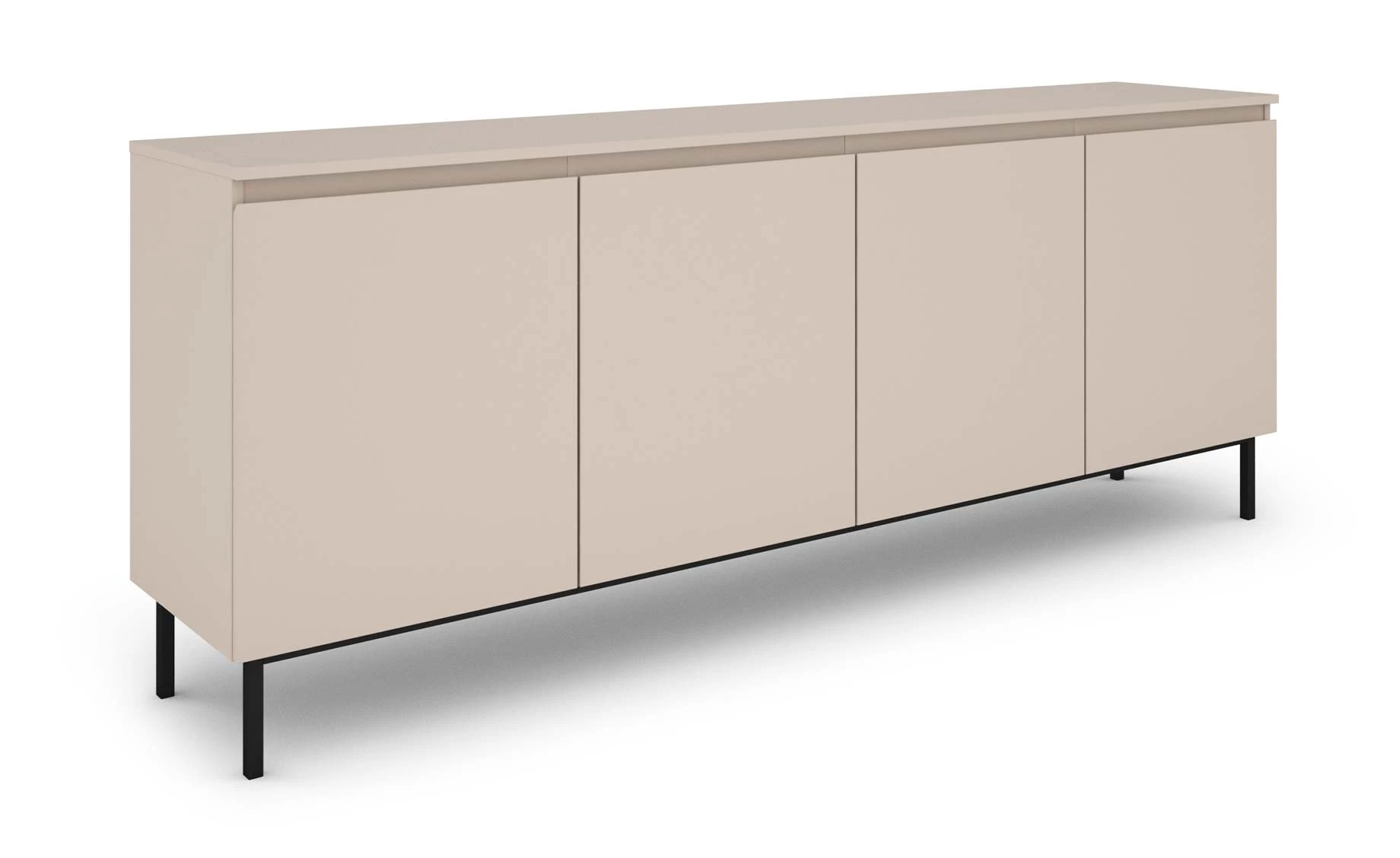 Tulle komoda 4 vrata 200x40x78 cm kašmir bež