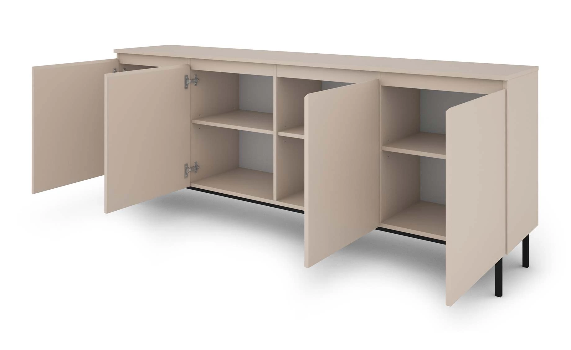 Tulle komoda 4 vrata 200x40x78 cm kašmir bež