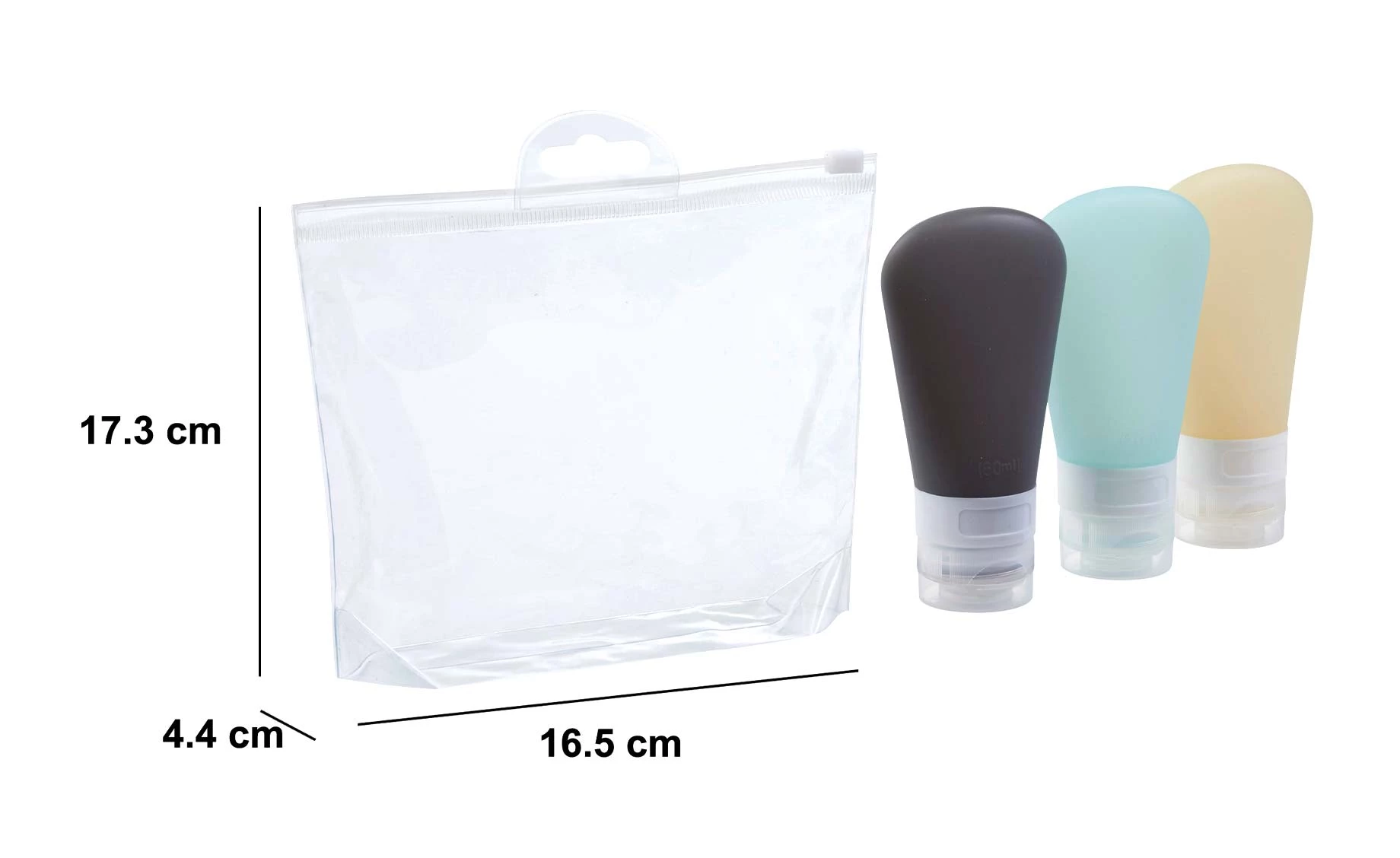 Putni set silikonskih bočica Tubes 3kom 60ml