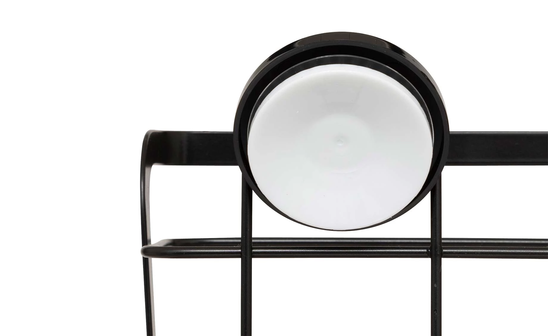 Kupatilski stalak za tuš sa 2 korpe na vakuum Venterra 25,5x12x34cm crni