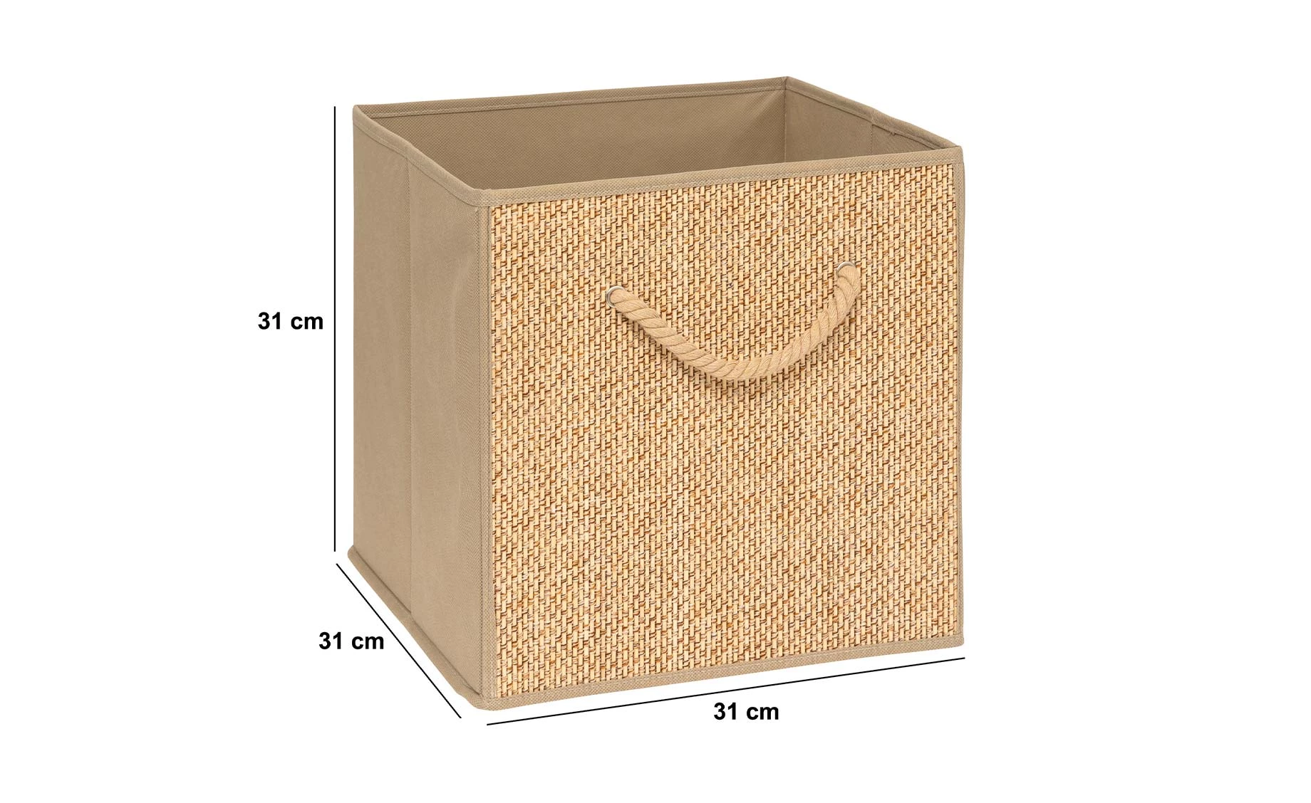 Kutija za odlaganje Stella 31x31x31cm bež
