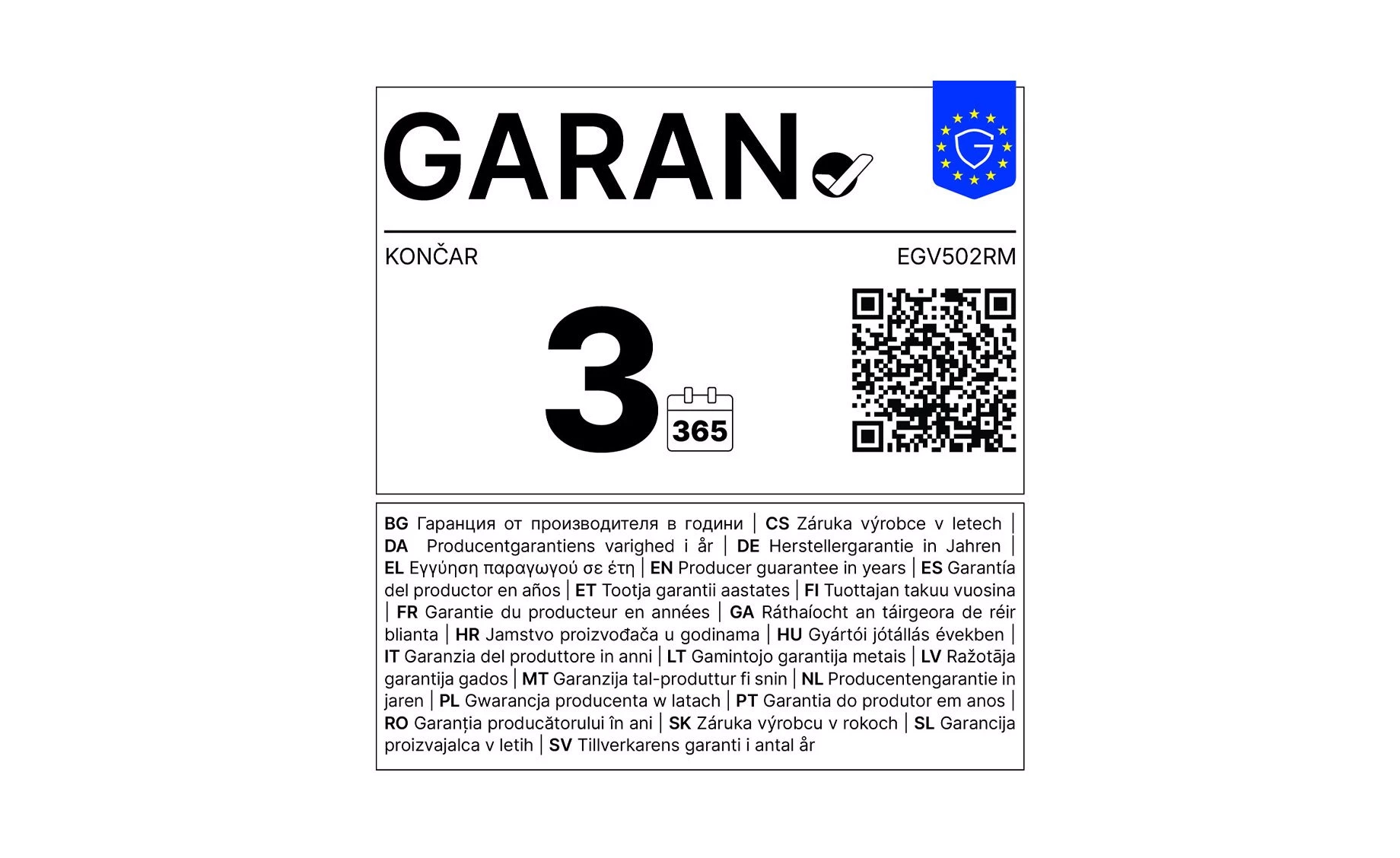 Končar EGV502RM električna grijalica vode