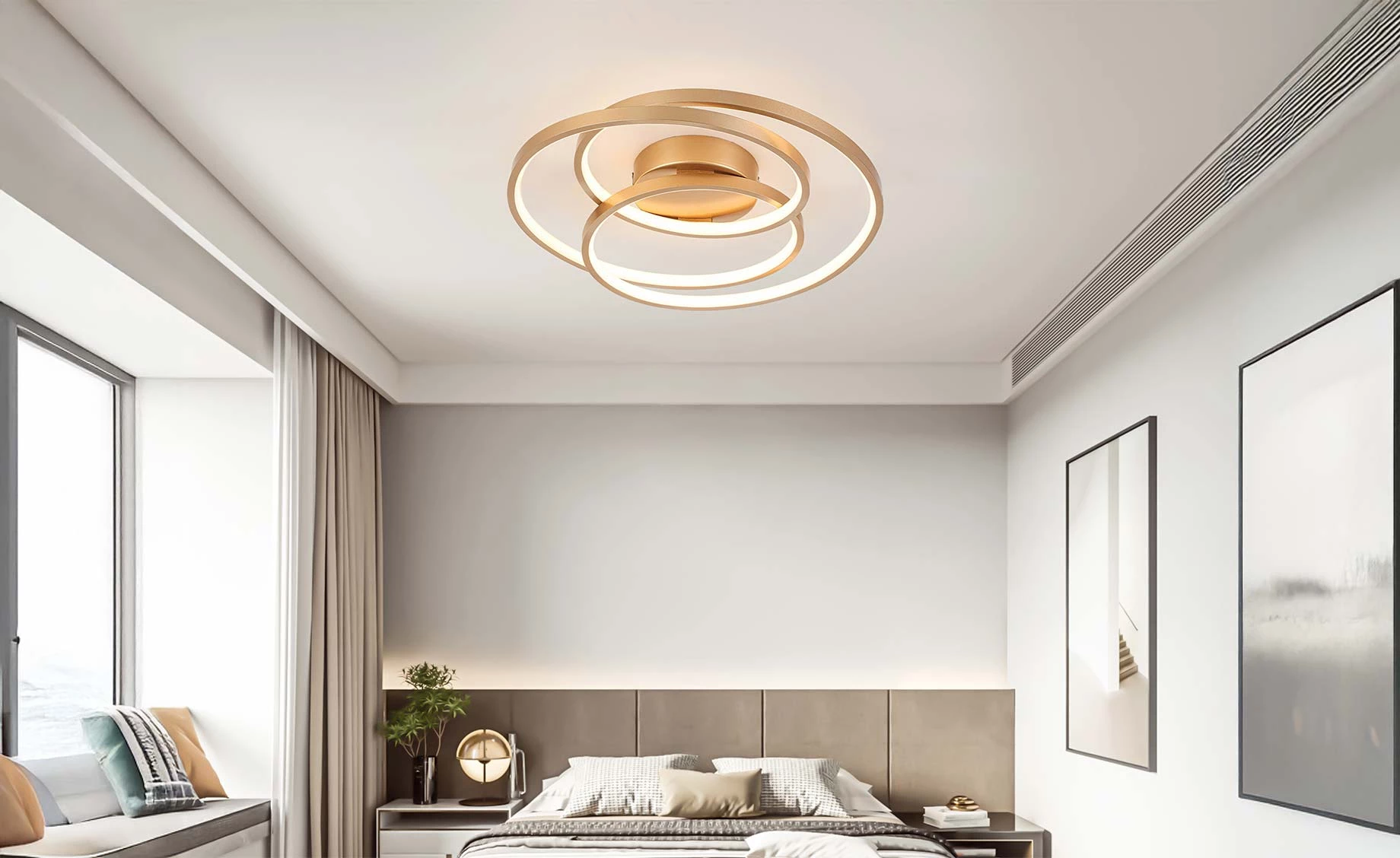 Stropna lampa Olivia LED zlatna