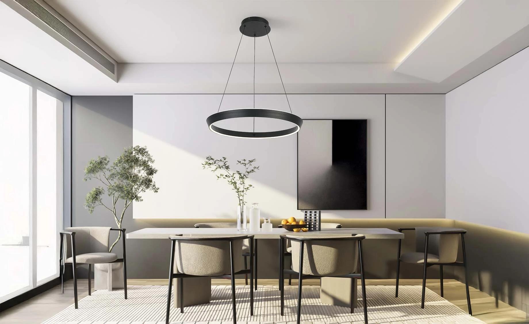 Viseća lampa Lea LED crna