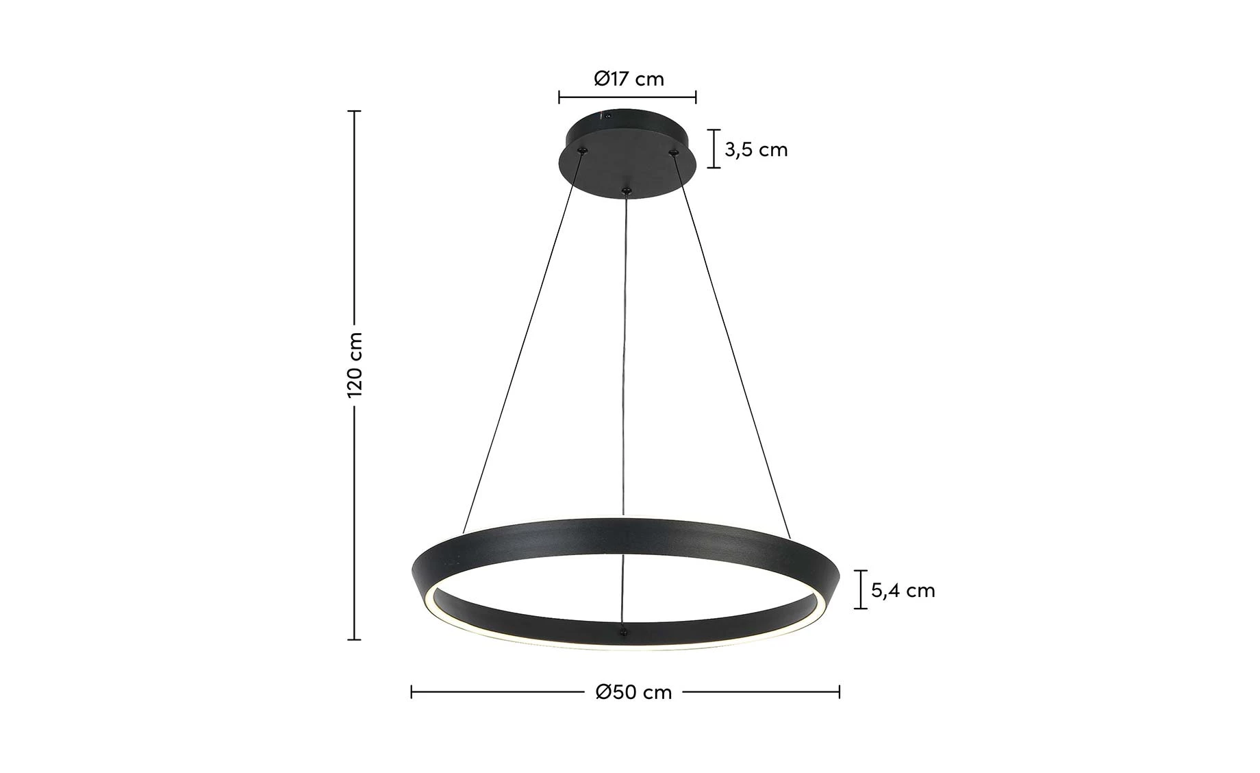 Viseća lampa Lea LED crna