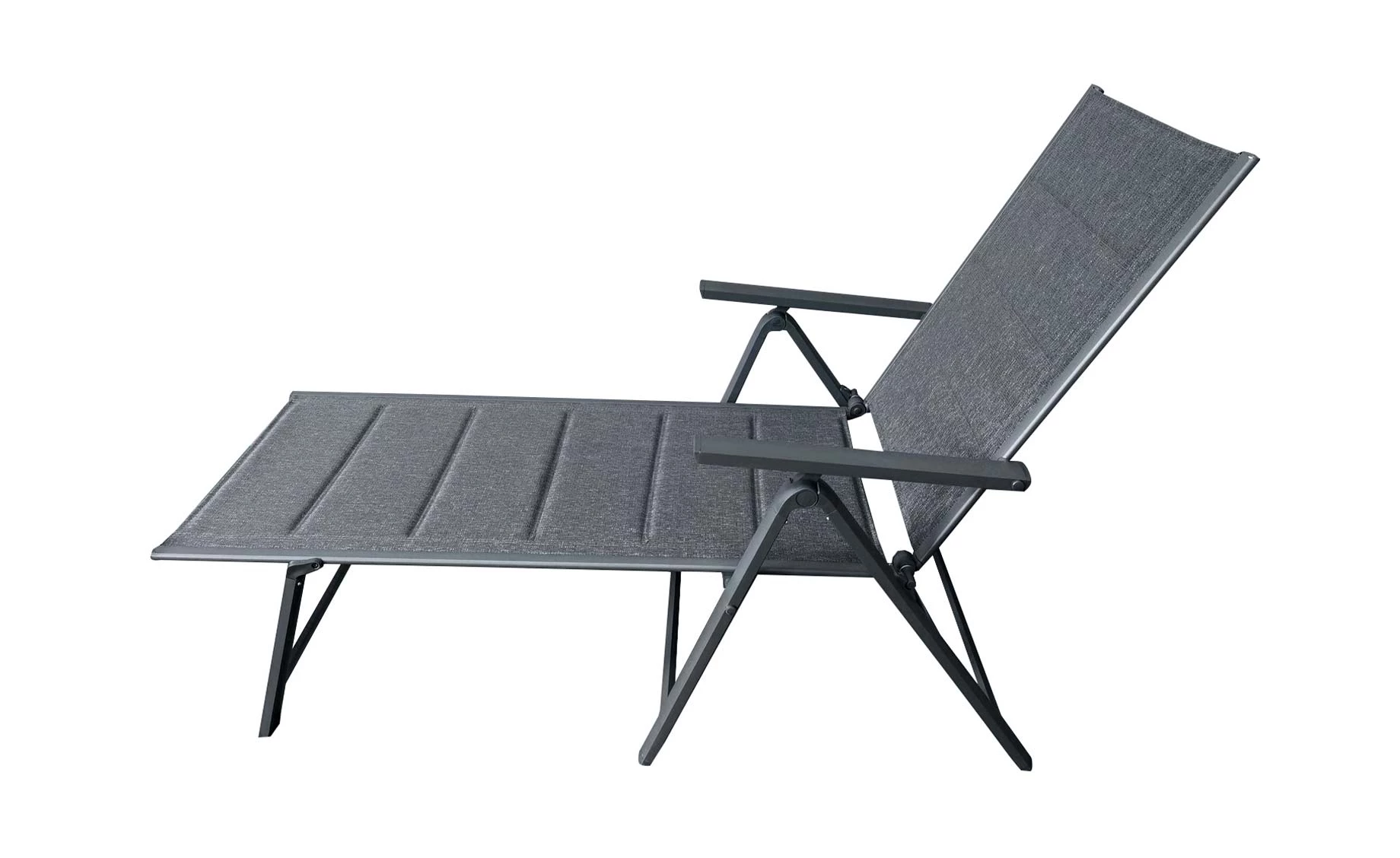 Capri aluminijumska ležaljka 71x177x74 cm - siva