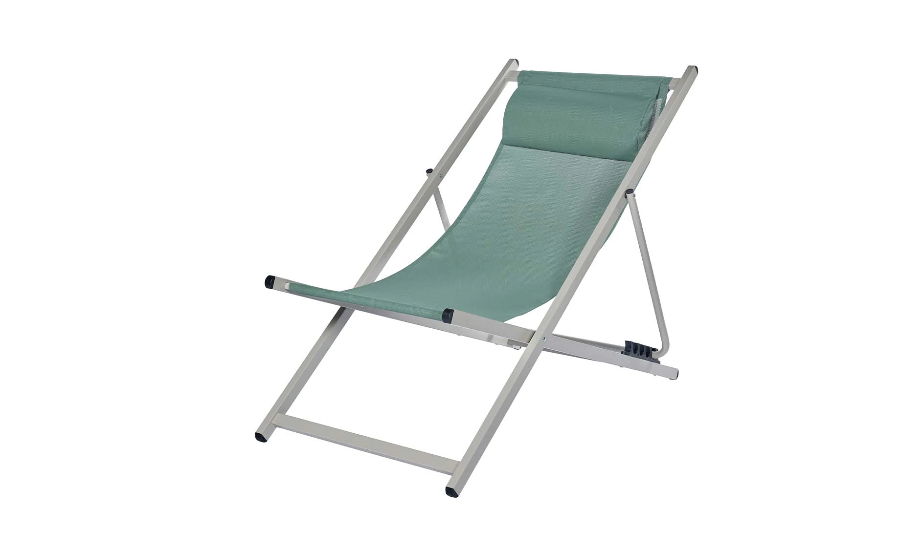 Riviera sklopiva ležaljka sa jastukom 5 pozicija 60x94x92 cm svetlo zelena
