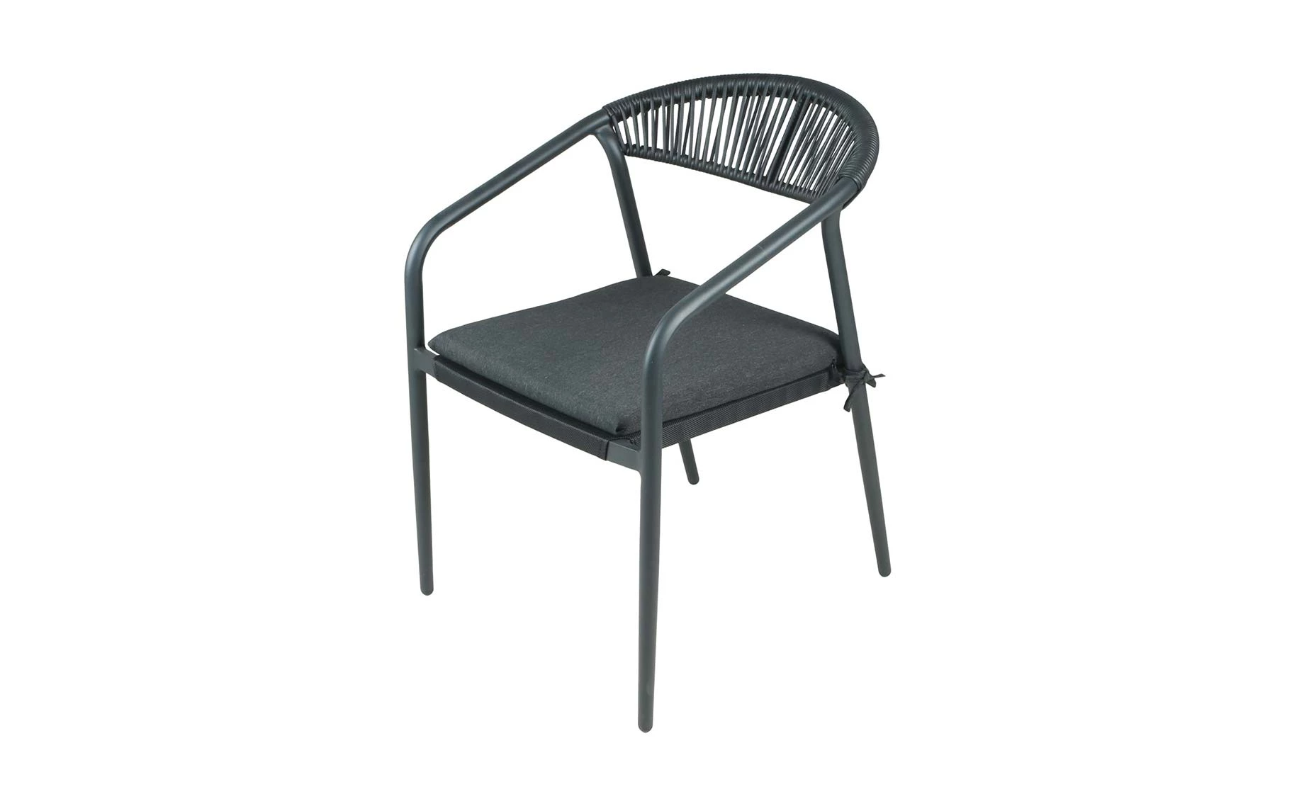 Runa aluminijska stolica 56x64x80 cm crna