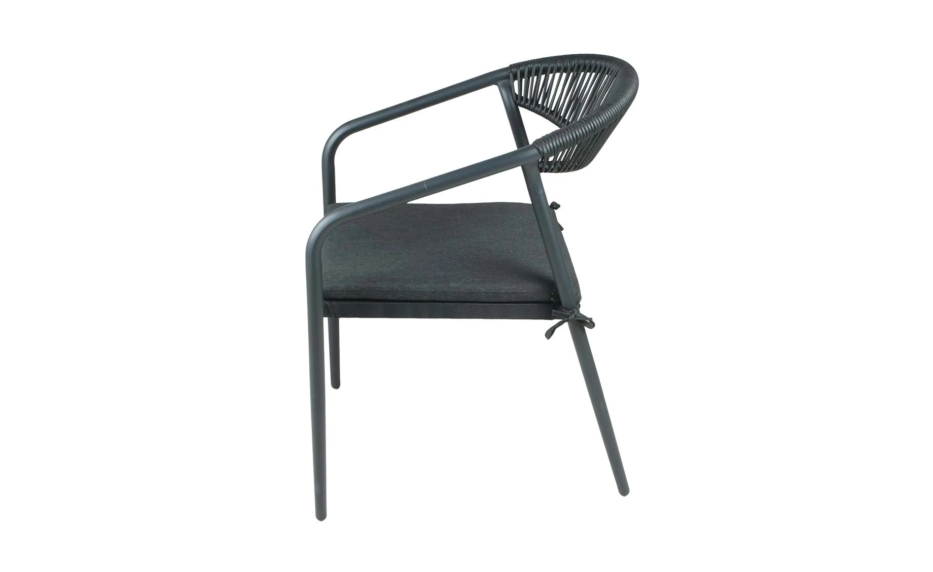 Runa aluminijska stolica 56x64x80 cm crna