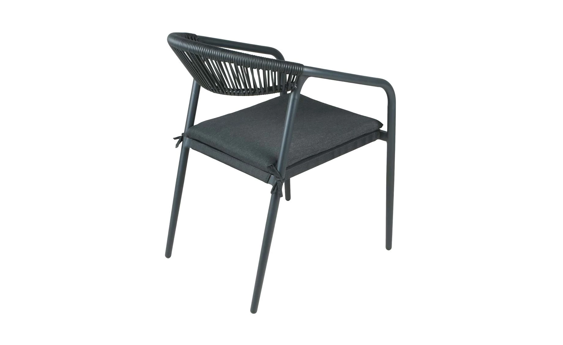 Runa aluminijska stolica 56x64x80 cm crna