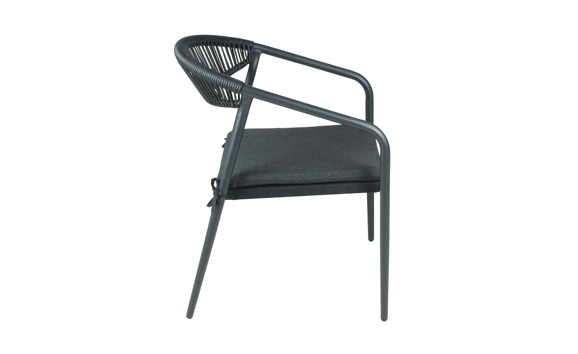Runa aluminijska stolica 56x64x80 cm crna