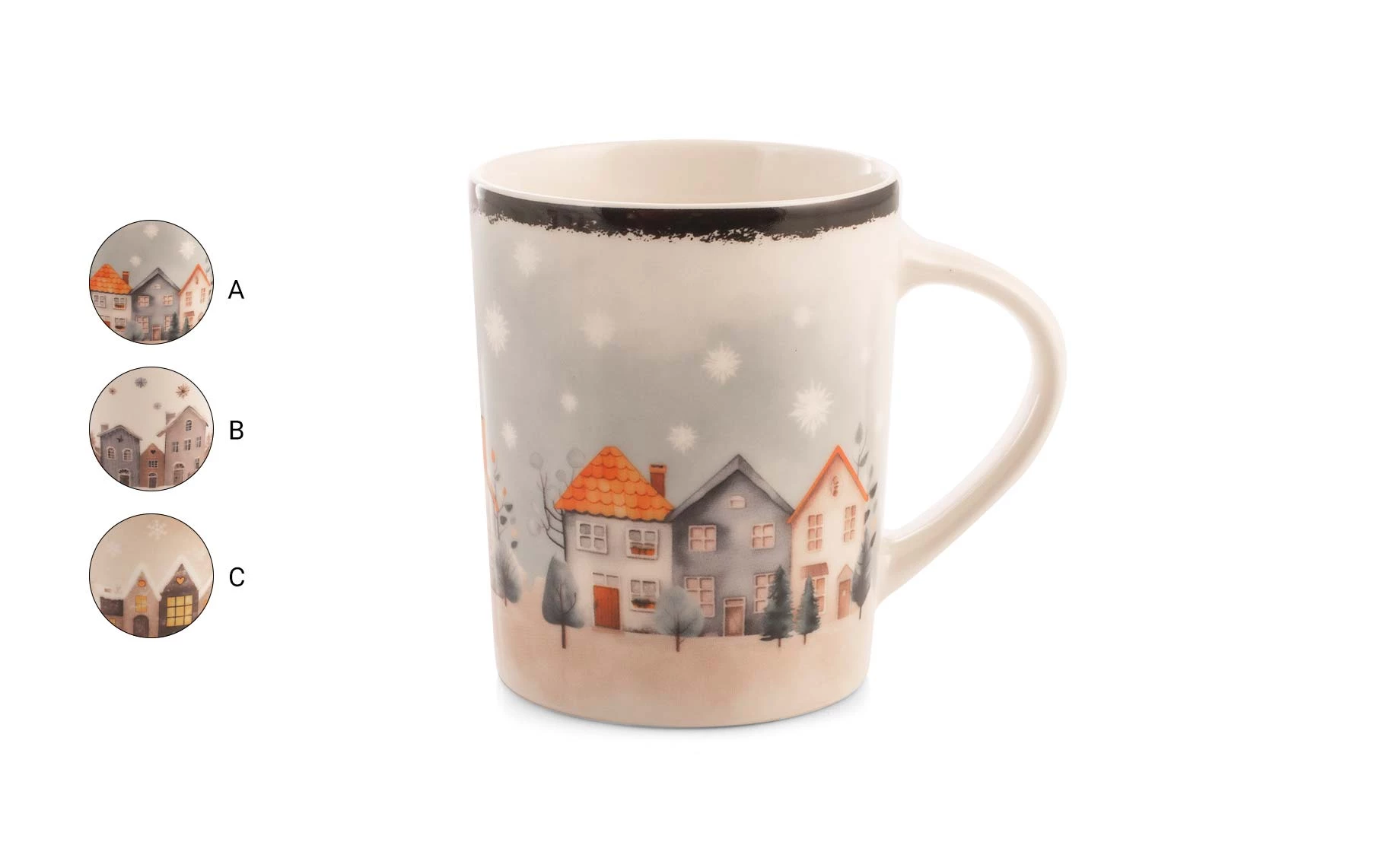 Šolja Christmas Village 330ml sort3