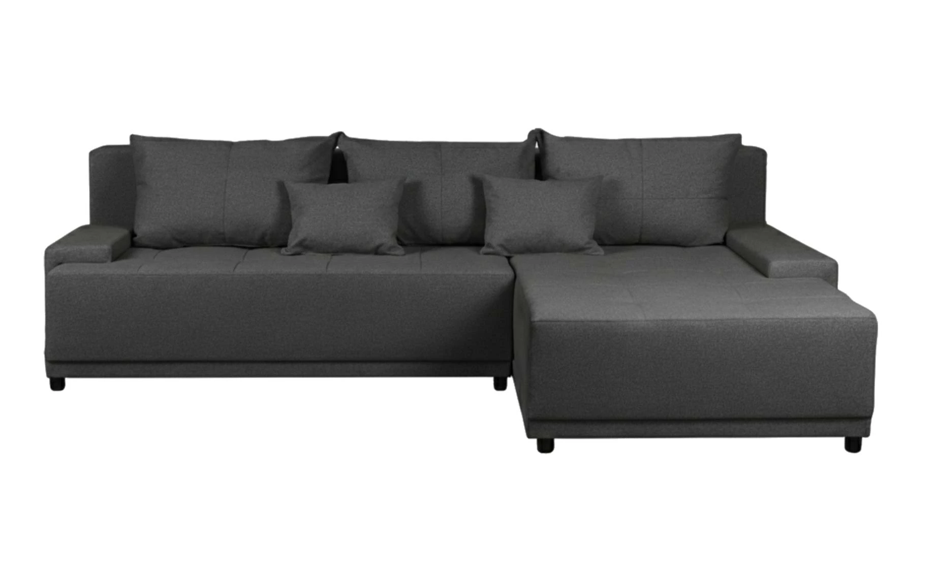 Lara ugaona garnitura sa ležajem i prostorom za odlaganje 266x178x75 cm univerzalna siva