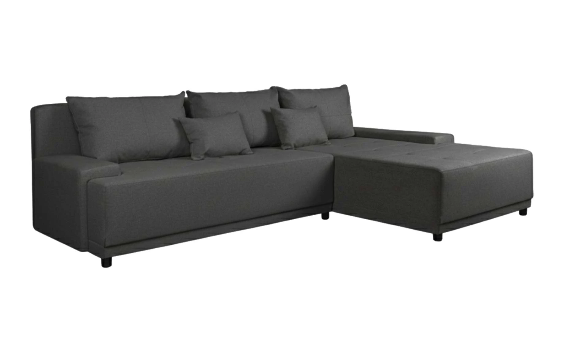 Lara ugaona garnitura sa ležajem i prostorom za odlaganje 266x178x75 cm univerzalna siva