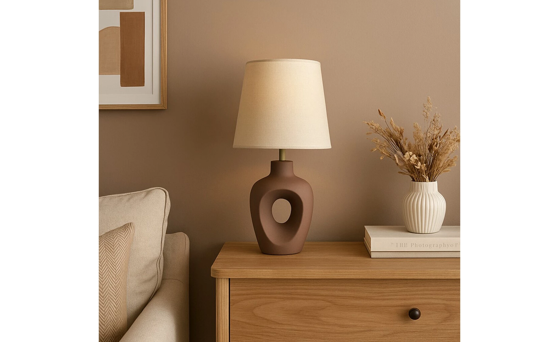 Stona lampa Madelor braon