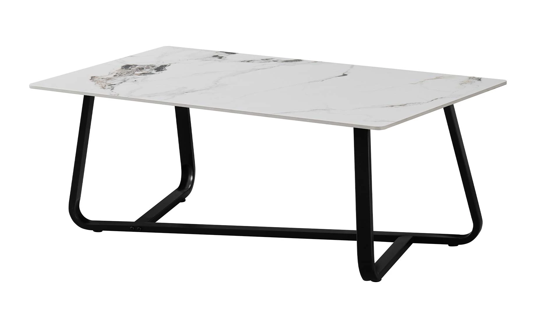 Octavio klub sto 120x60x45 cm bela keramika/crno