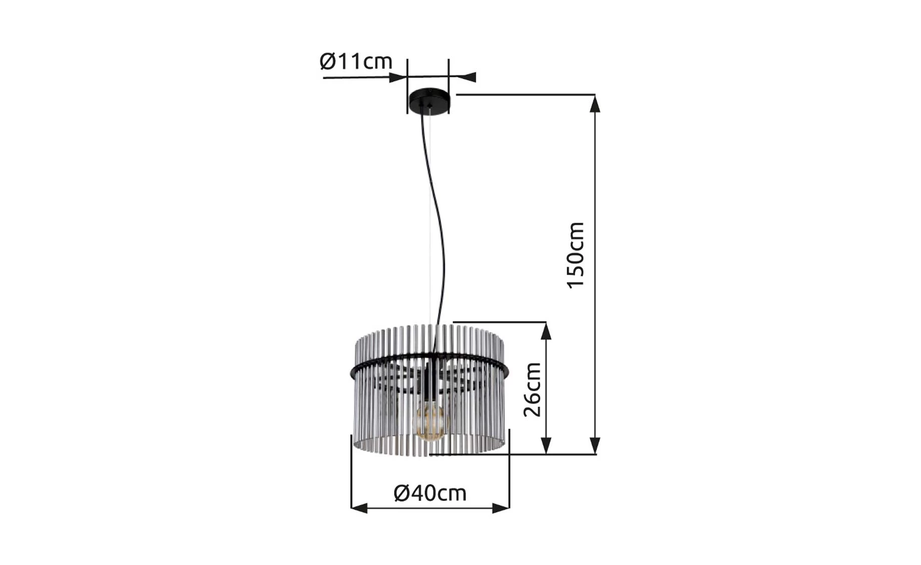 Viseća lampa Gorely crna 2