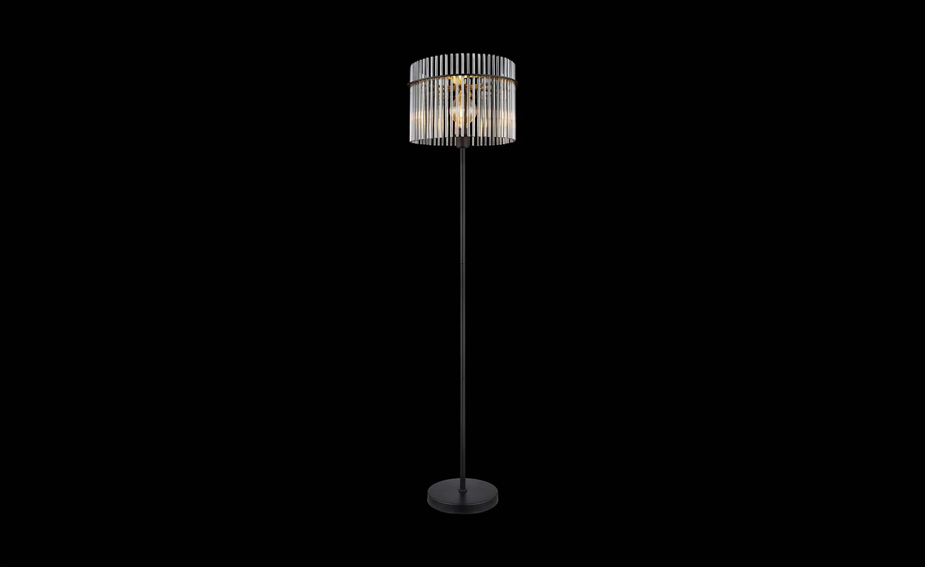 Podna lampa Gorely crna