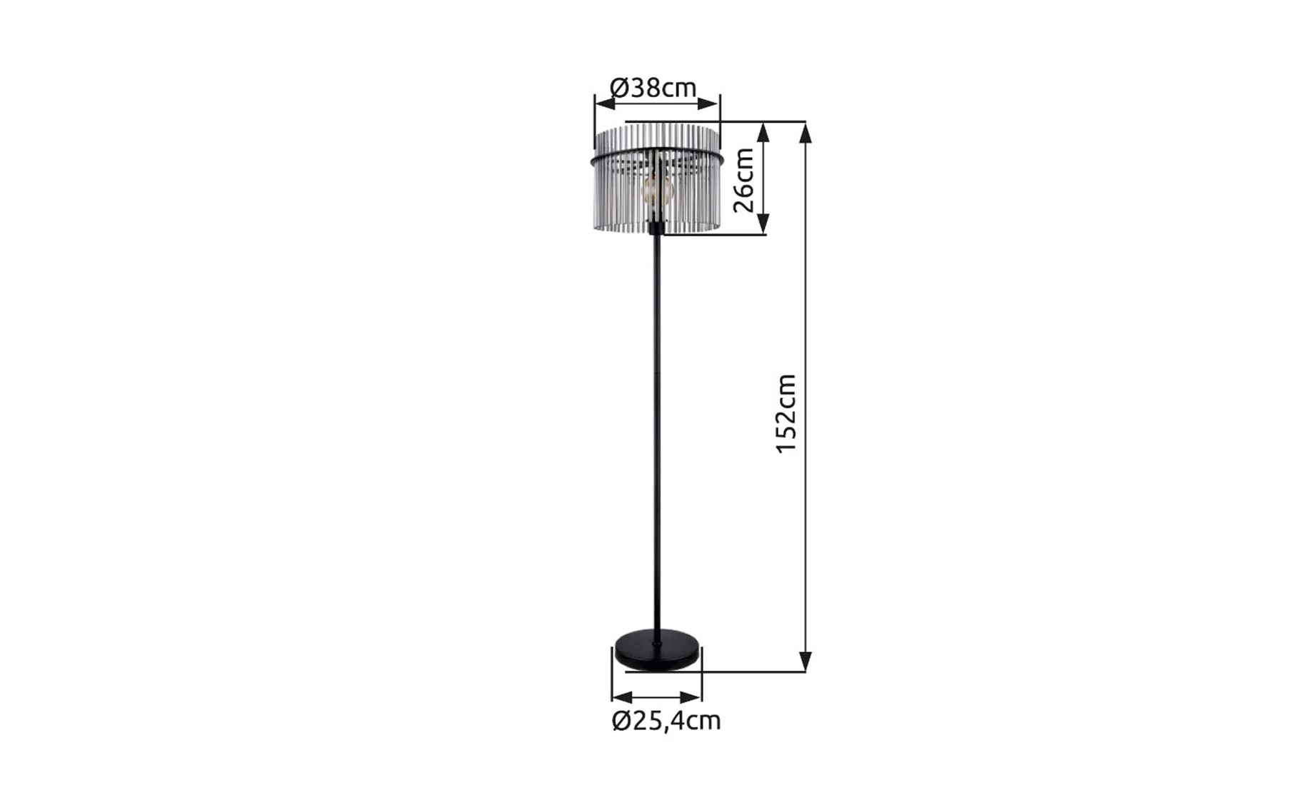 Podna lampa Gorely crna