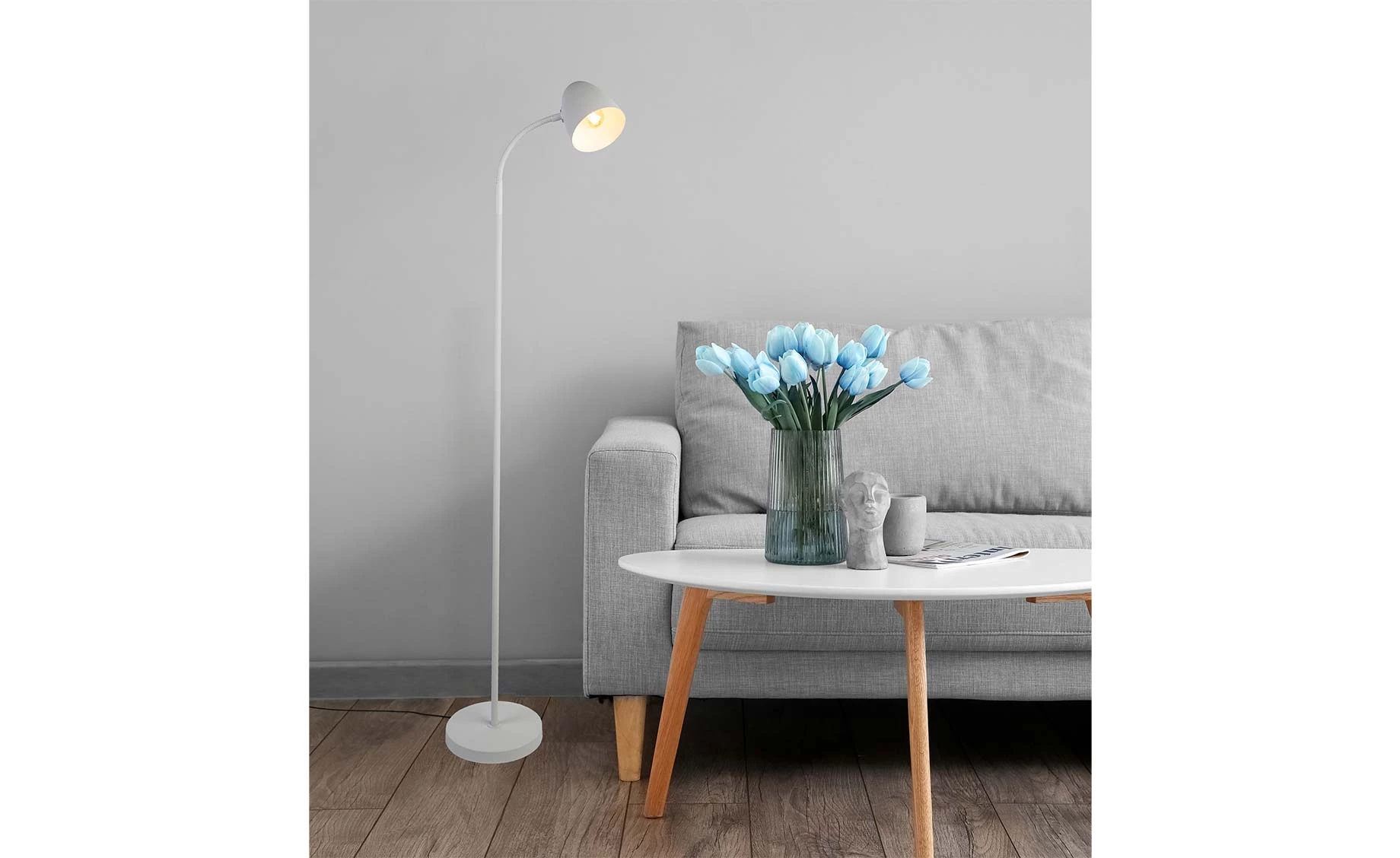 Podna lampa Jason bela